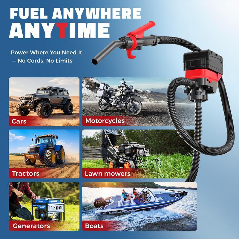 【PRICE SLASH】Complete Cordless Fuel Pump Kit with 4.0Ah Battery – Compatible with DeWalt 20V & Milwaukee 18V