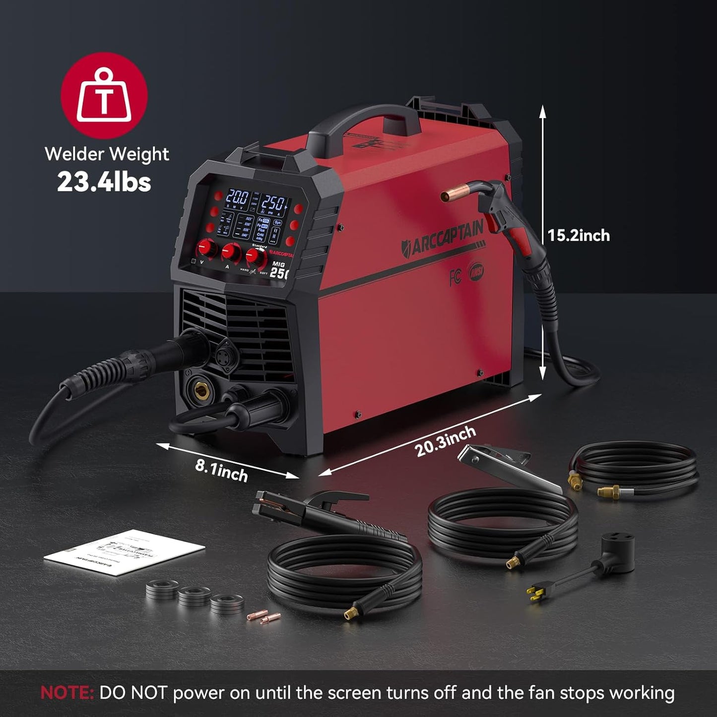 【Double discount】 165A MIG Welder 110V/220V [Large LED Display] 4 in 1 Gasless/Gas MIG/Lift TIG/Stick Welding Machine Multiprocess Welder Machine, IGBT Inverter Welder with Synergy, 2T/4T