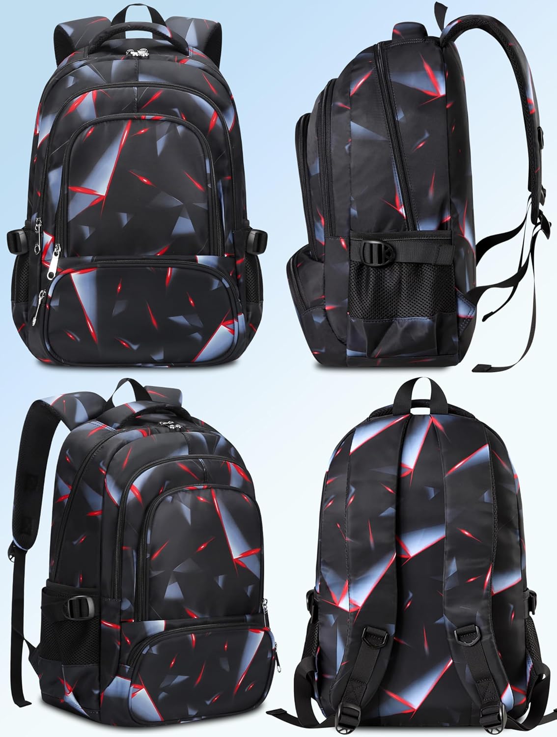 Zaino per bambini, ideale per la scuola elementare e primaria, zaino nero per bambini, borsa per libri, regalo per il ritorno a scuola.