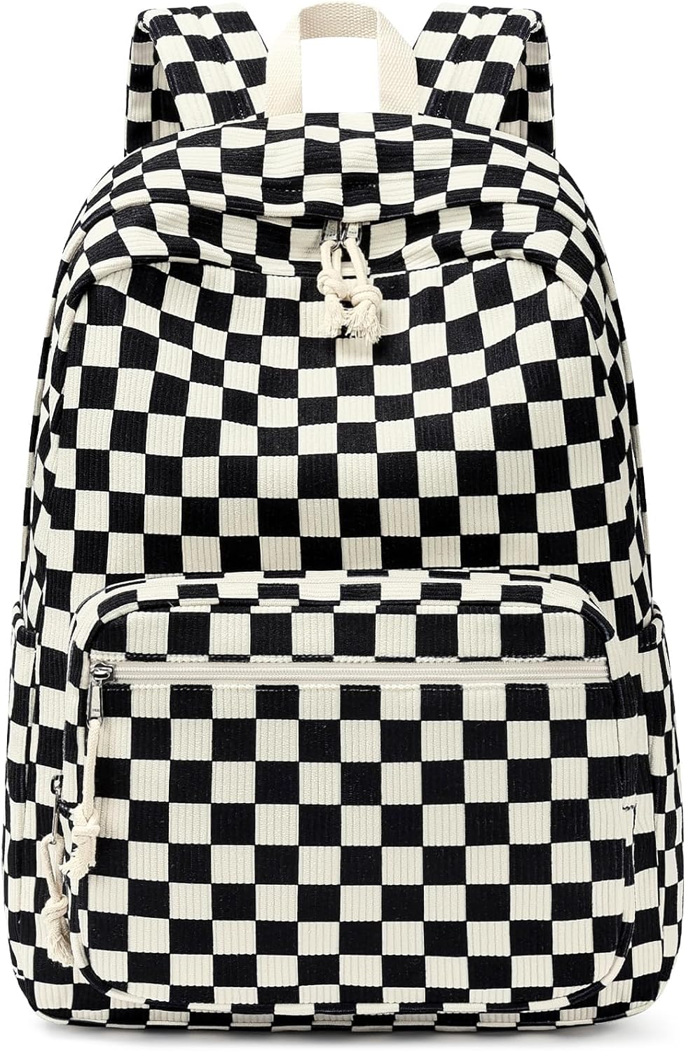Zaino scolastico per ragazze con scomparto per laptop: zaino in velluto a coste di grande capacità da 45 cm per scuola primaria, media e superiore, zaino da viaggio per adolescenti.